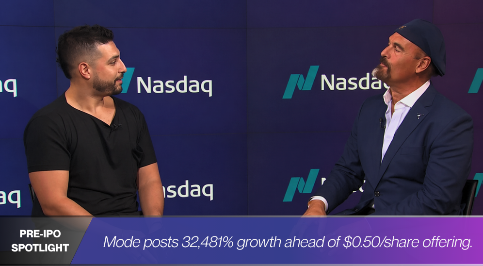 Mode posts 32,481% growth ahead of $0.52/share offering — Pre-IPO Spotlight at Nasdaq